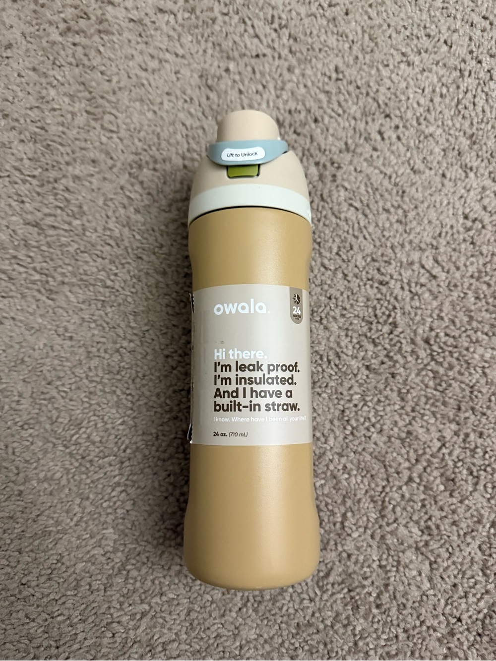 NWT Owala 24 oz Insulated Straw Bottle in Sandy Shores